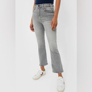 MOTHER Light Gray Straight Leg Jeans